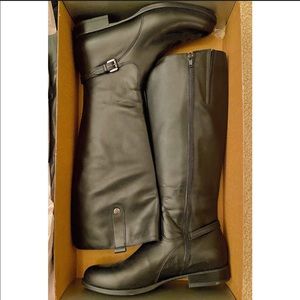 La Canadienne Black Weatherproof Leather Riding Boots